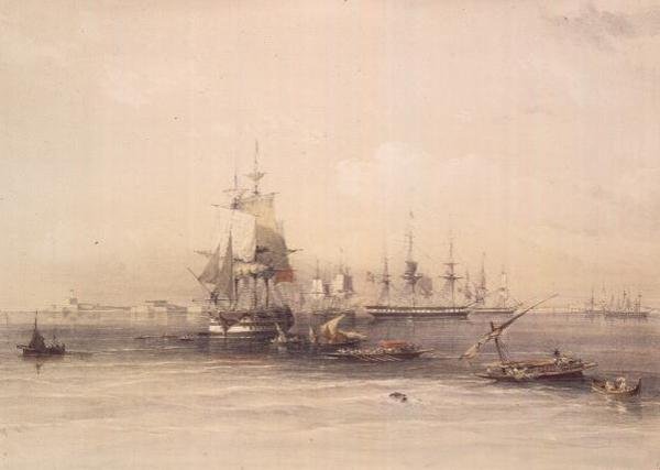 Approach to Alexandria, från "Egypt and Nubia", Vol.3 (litho) av David Roberts