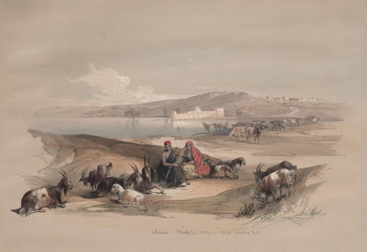 Ashdod, 1839. av David Roberts