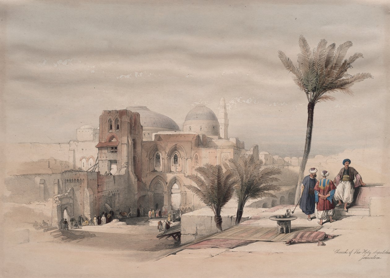 Heliga gravens kyrka, Jerusalem av David Roberts