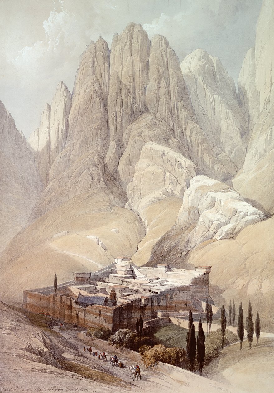 St.Catherine-klostret med berget Horeb, 19 februari 1839, skylt 118 från volym III av 