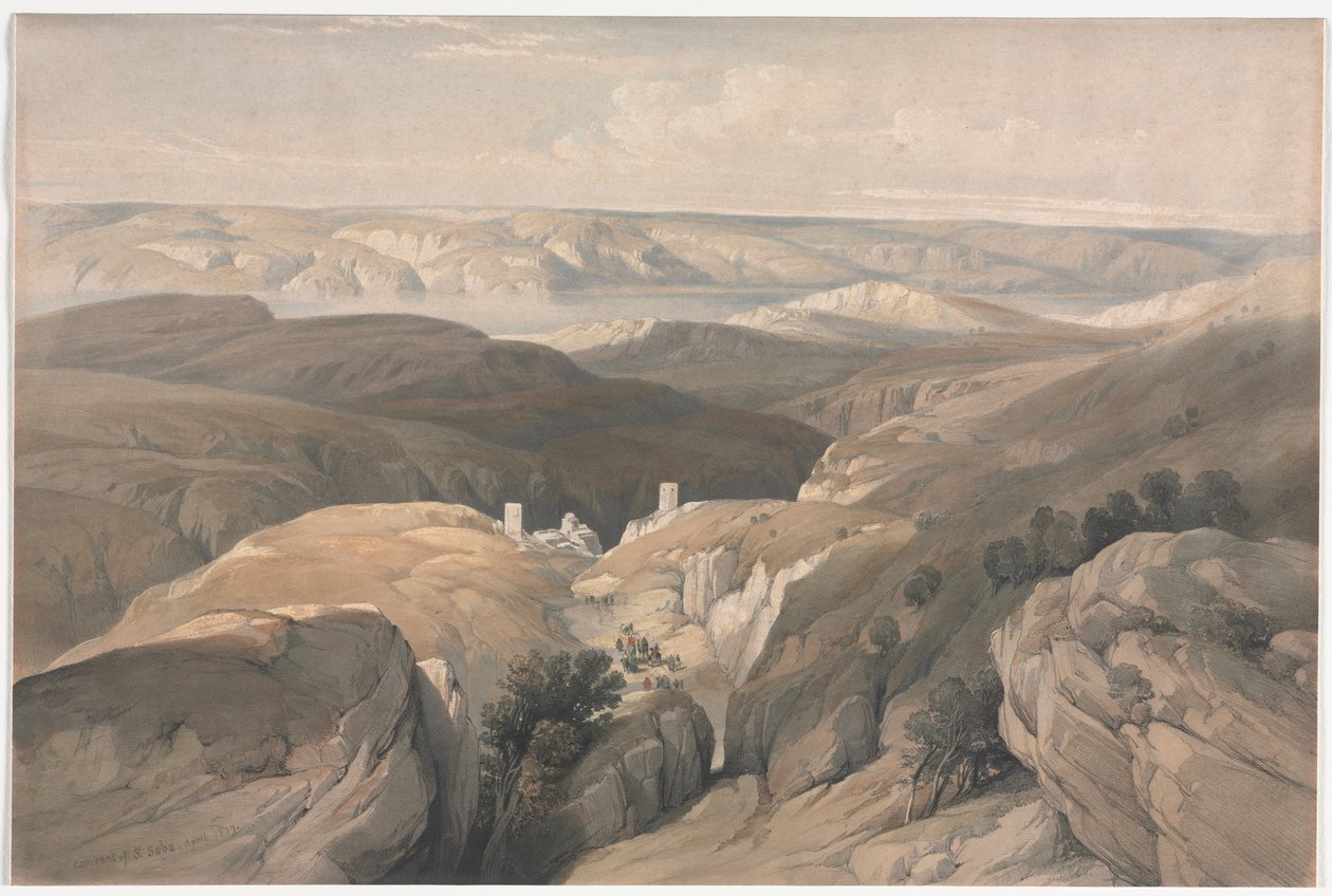 Klostret i St. Saba, 1839. av David Roberts
