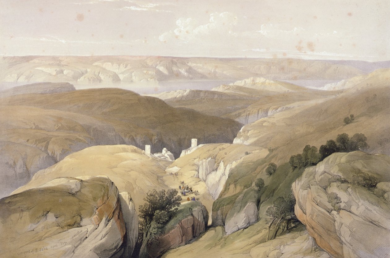 Klostret i St. Saba, april 1839, från volym II av 