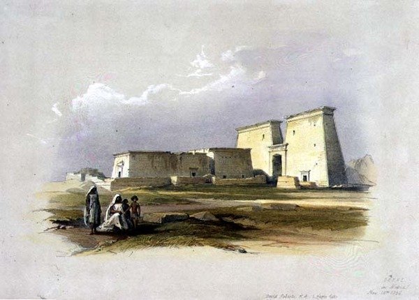 Dakke, från "Egypt and Nubia", Vol.1 (litho) av David Roberts