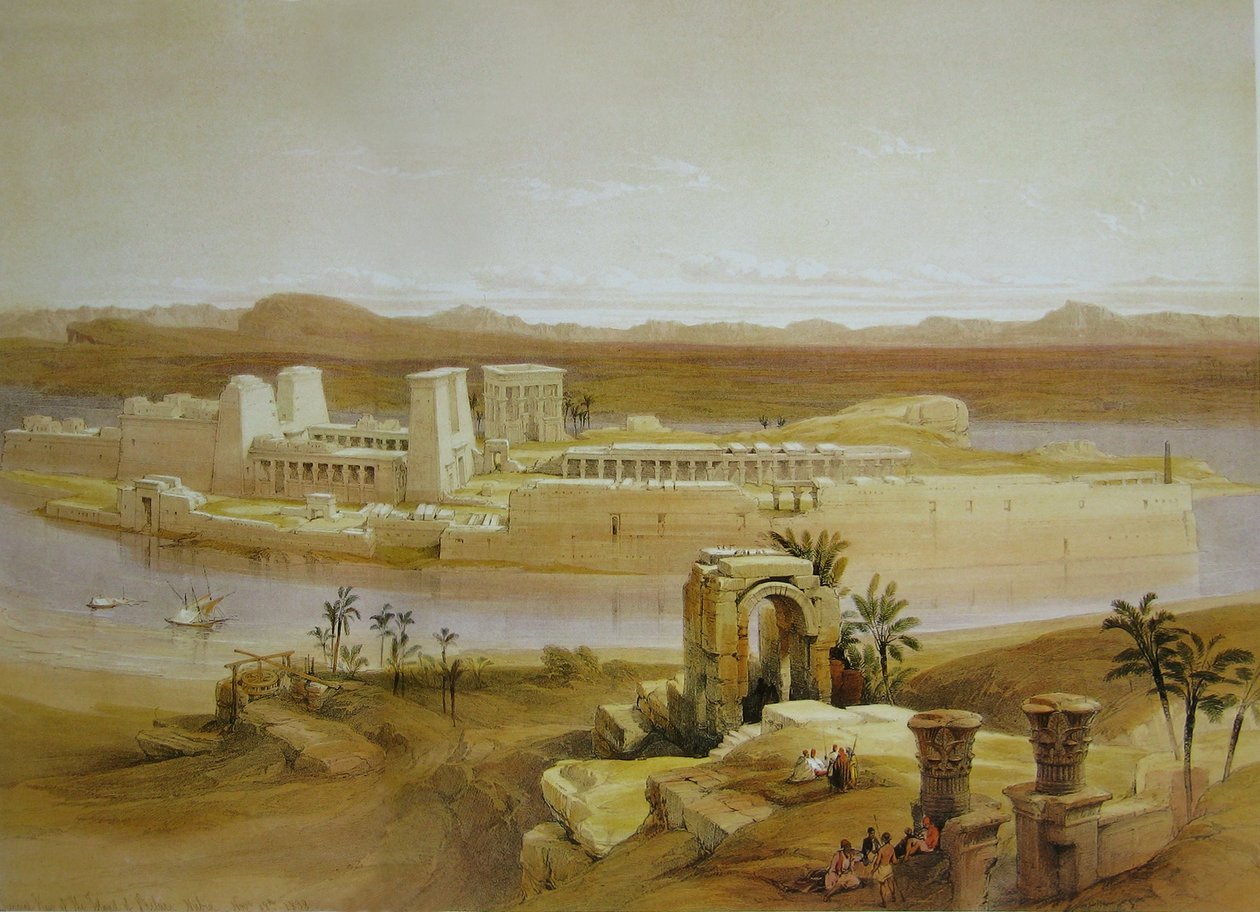 David Roberts Tempelön Philae av David Roberts