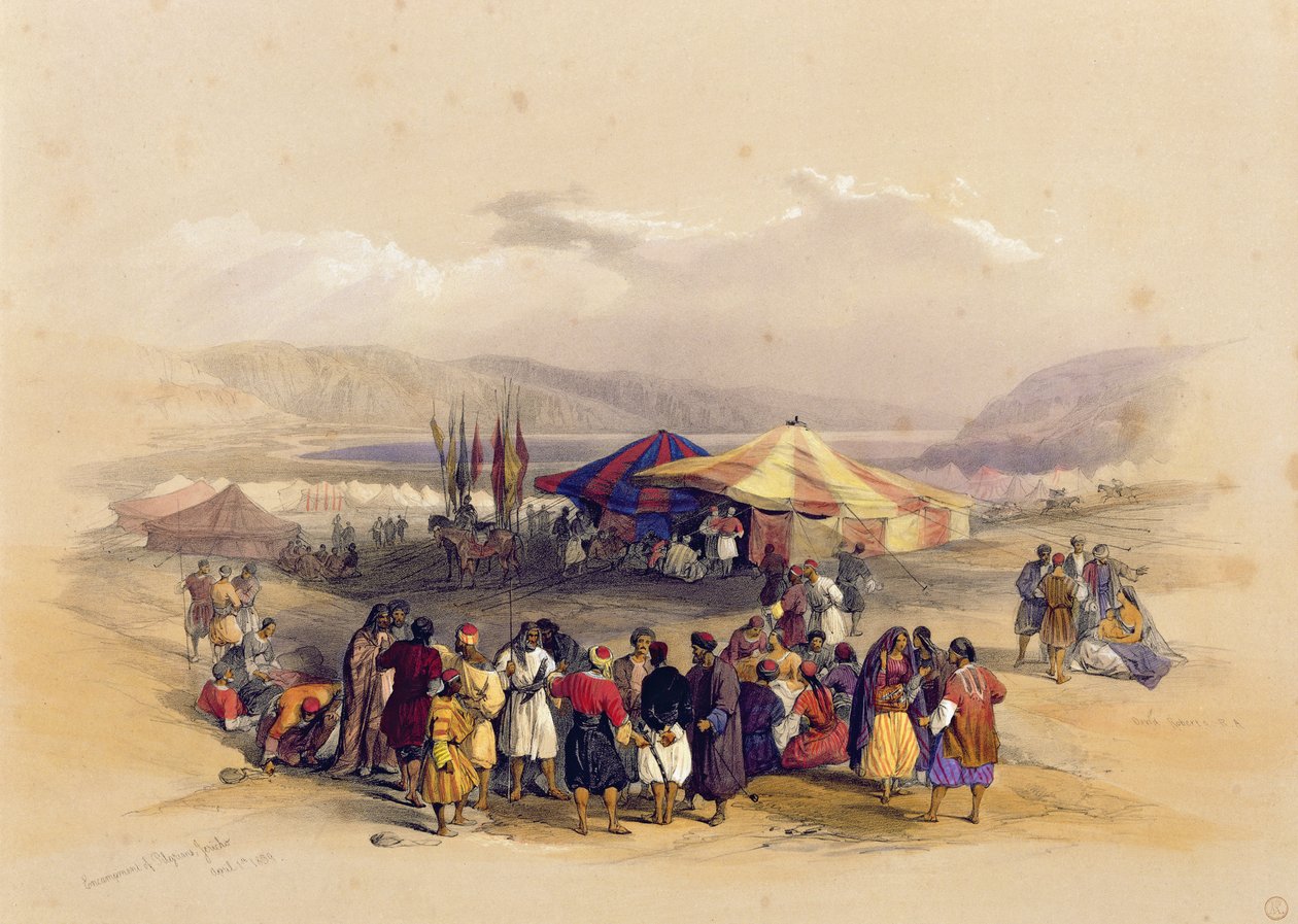 Pilgrimernas läger i Jericho 1 april 1839, från volym II av 