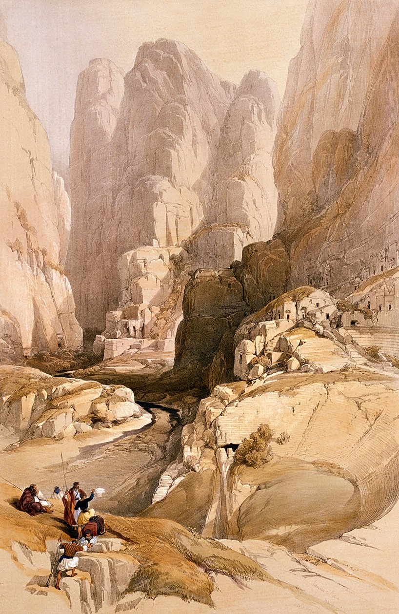 Ingången till Petra, 10 mars 1839, skylt 98 från volym III av 