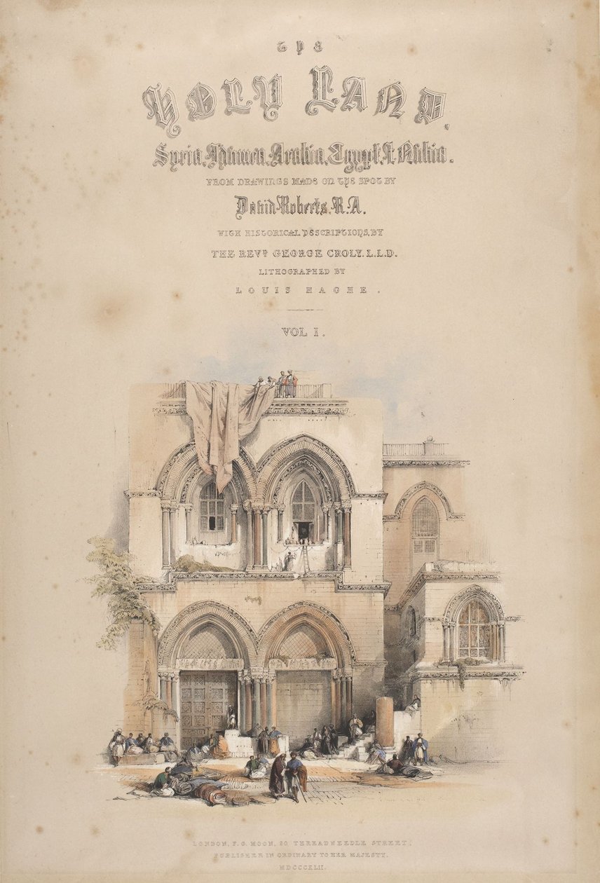 Ingången till Heliga graven, Jerusalem av David Roberts