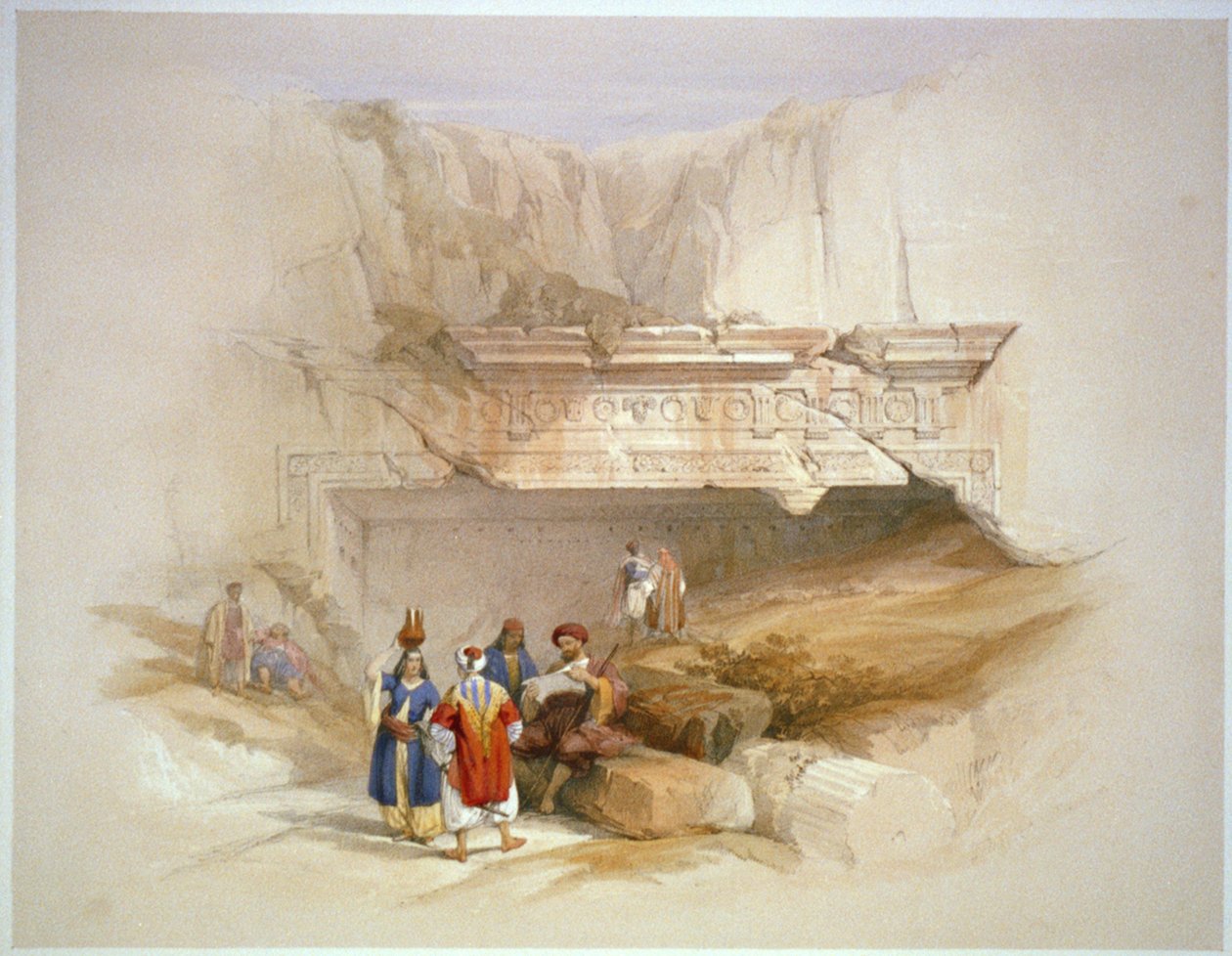 Ingången till kungarnas gravar, Jerusalem av David Roberts