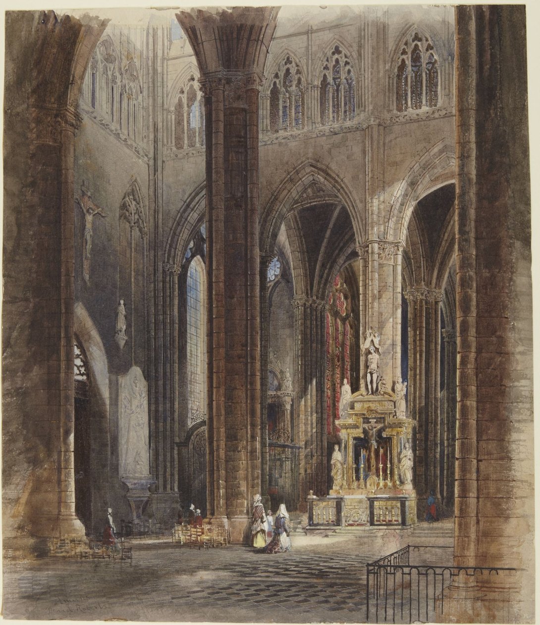 Interiören i Amiens katedral av David Roberts