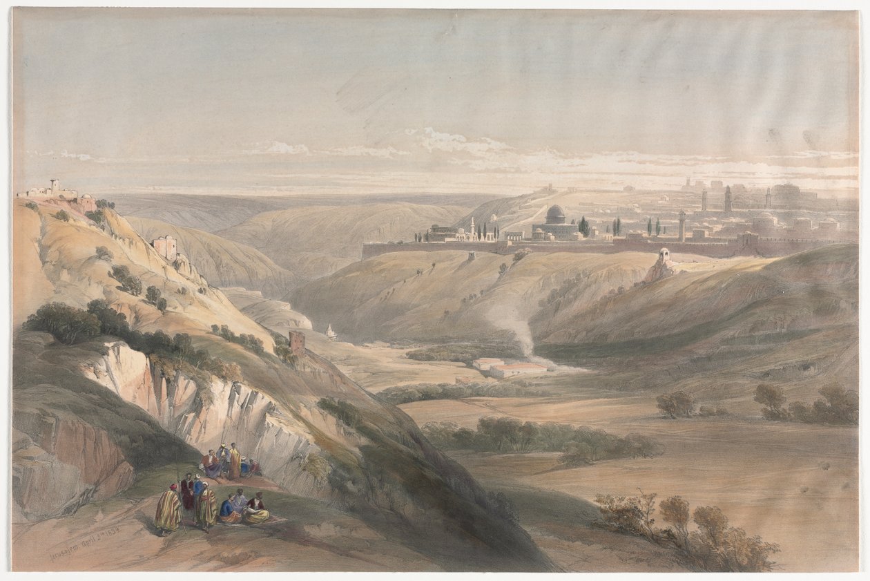 Jerusalem från Oljeberget av David Roberts