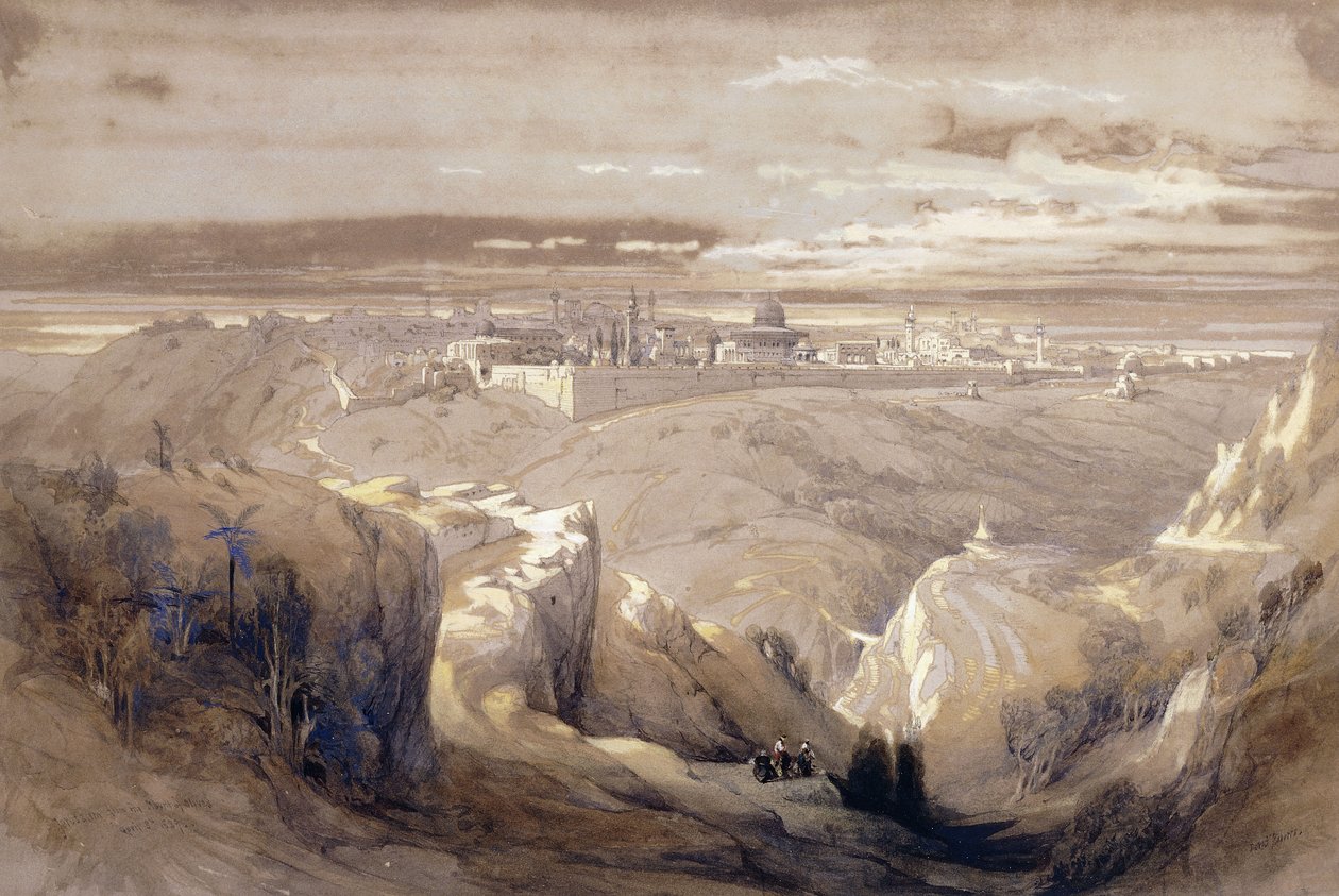 Jerusalem från vägen som leder till Betania, av David Roberts