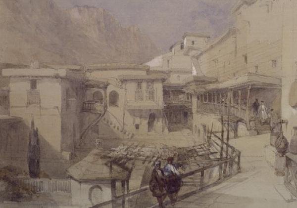 Mount Sinai (akvarell på papper) av David Roberts