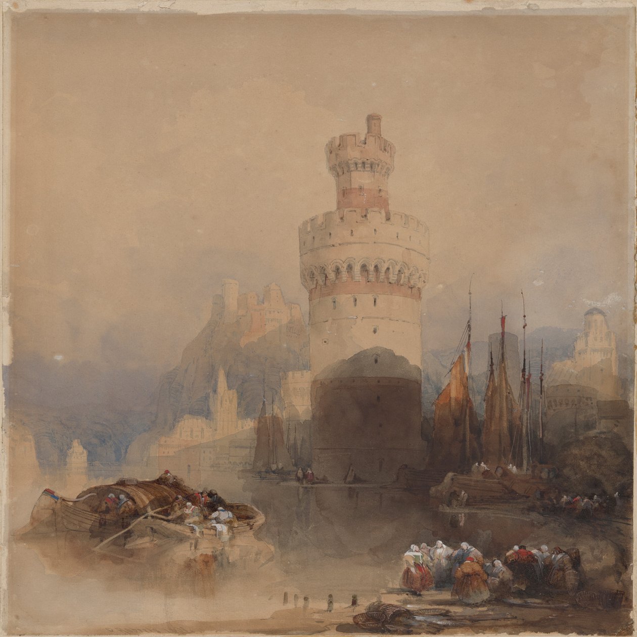 Oberwesel vid Rhen av David Roberts