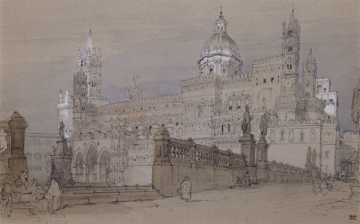 Palermos katedral, 1854 av David Roberts