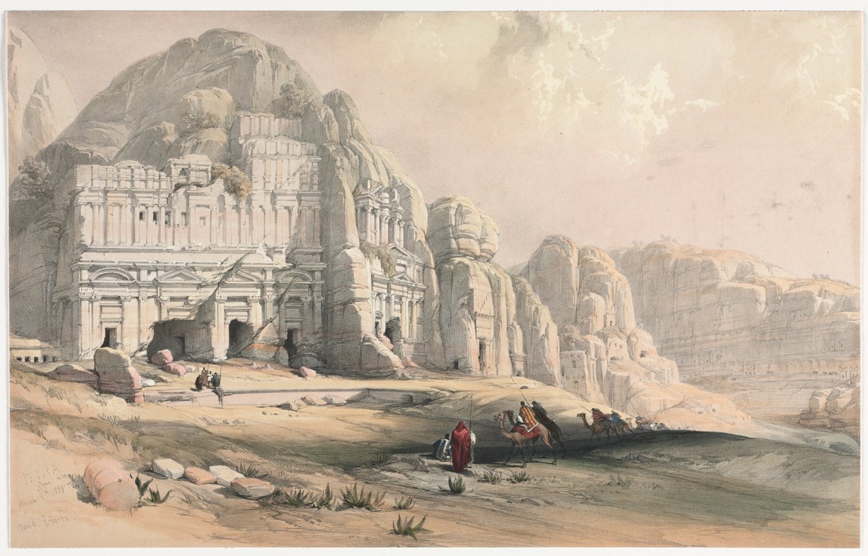 Petra, östra änden av dalen av David Roberts