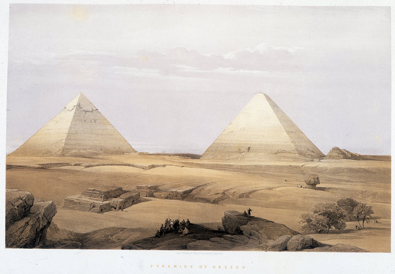 Pyramids of Geezeh - i "The Holy Land", London 1849 av David Roberts