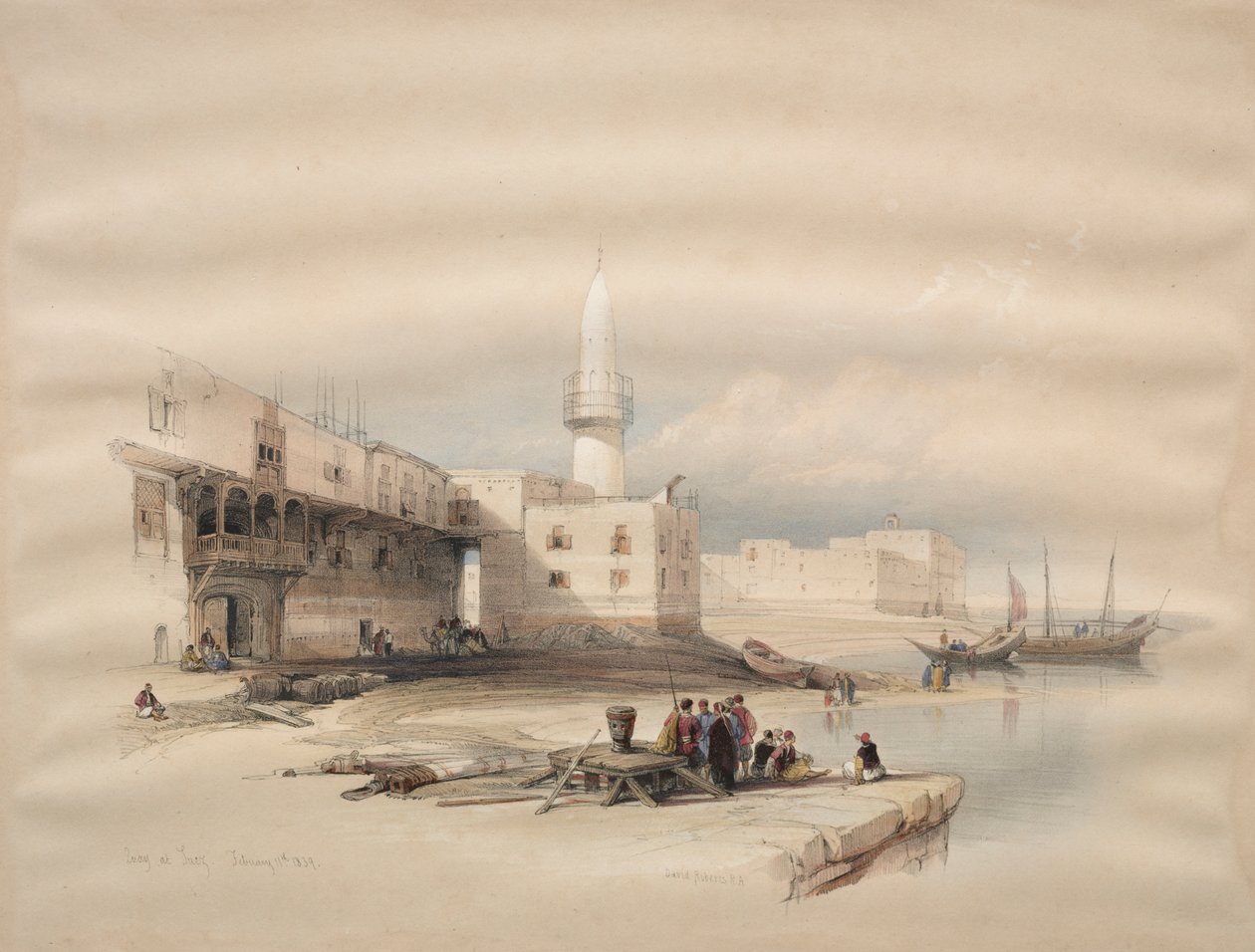 Kajen vid Suez av David Roberts
