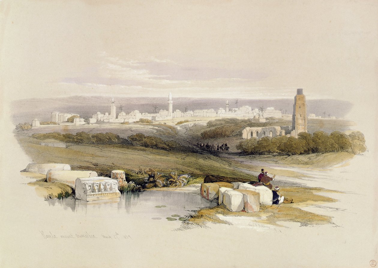 Ramla, från "Det heliga landet", graverat av Louis Haghe (1806-85), 1839 av David Roberts