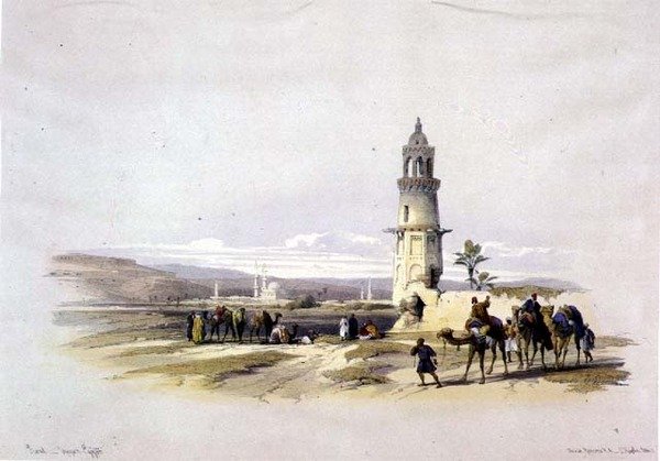 Sioul, Upper Egypt, från "Egypt and Nubia", Vol.1 (litho) av David Roberts