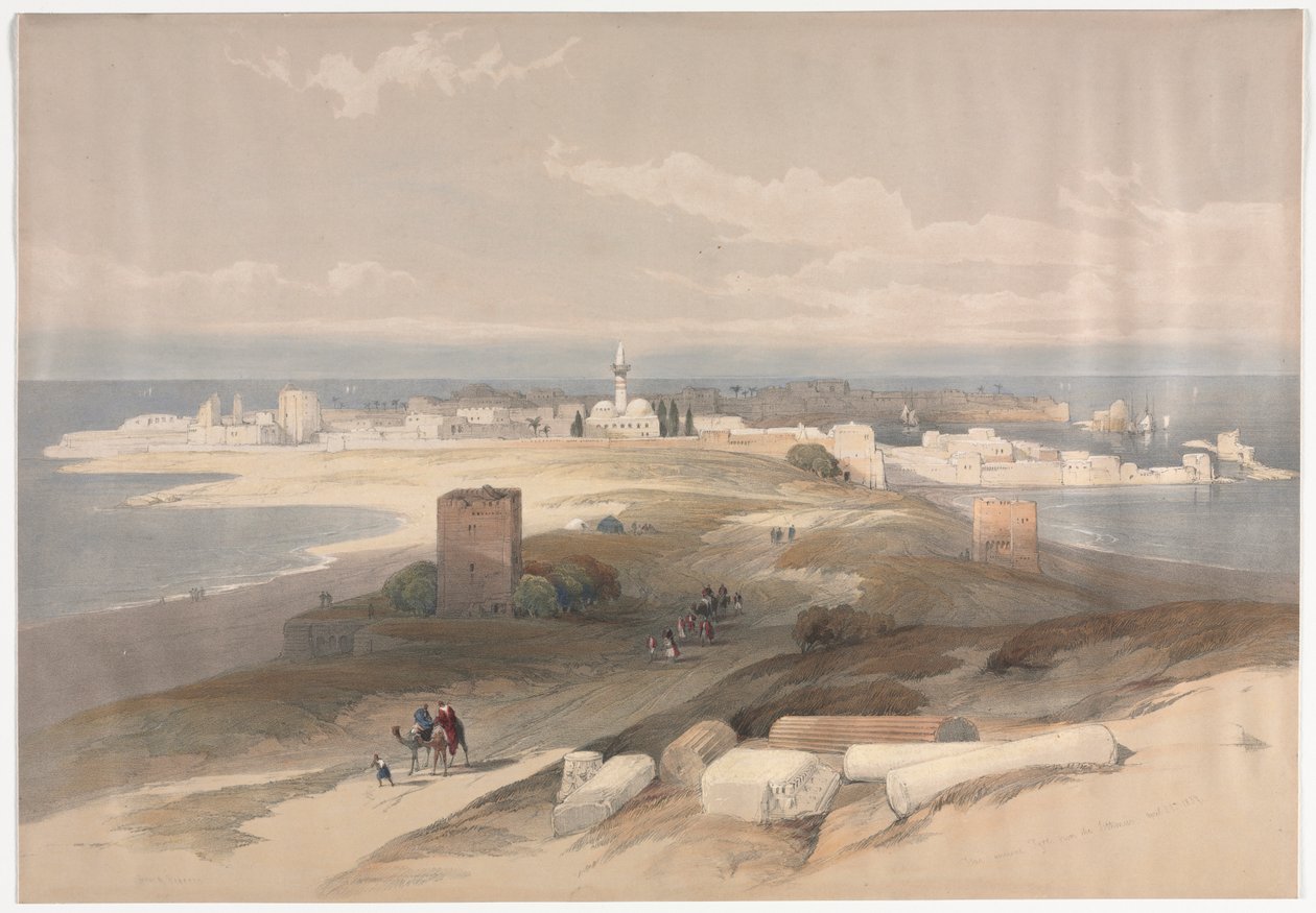 Sur eller Tsor, forntida däck från näset, 1839. av David Roberts