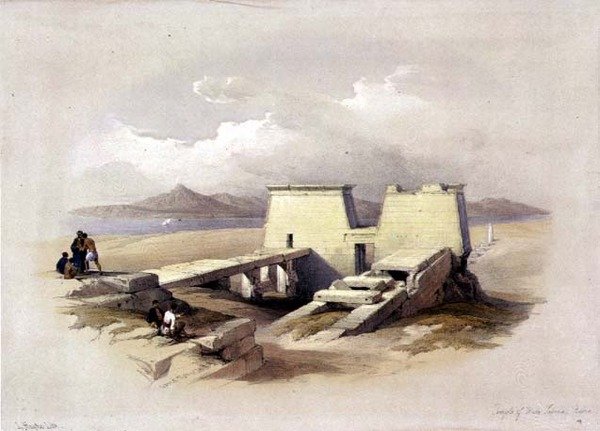 Temple of Wady Sabona, Nubia, från "Egypt and Nubia", Vol.1 (litho) av David Roberts