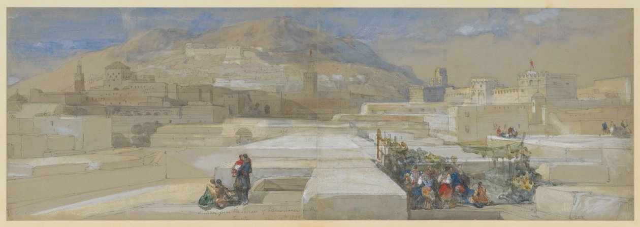 Tétouan sett från terrassen vid Cohens hus, Marocko av David Roberts