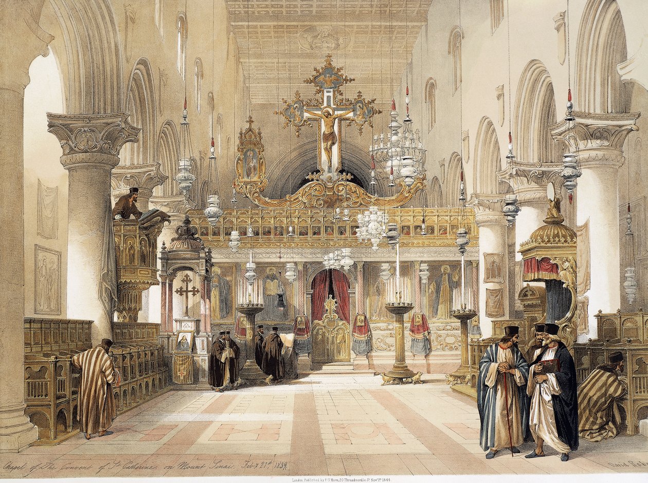 Saint Catherines kapell vid Mount Sinai Monastery, av David Roberts av David Roberts