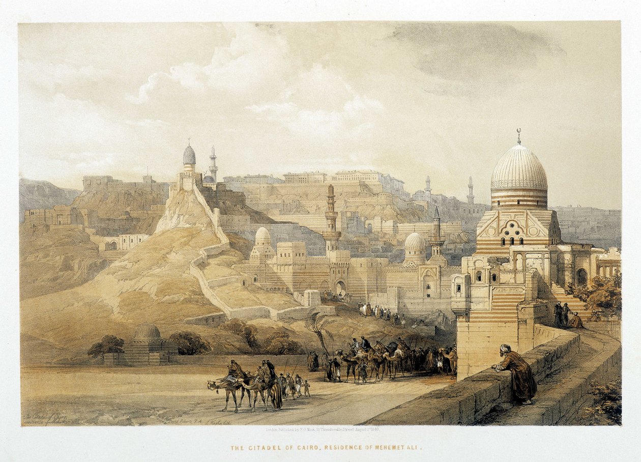 Kairos citadell, Mehemet Alis palats i "Det heliga landet", London 1849. av David Roberts