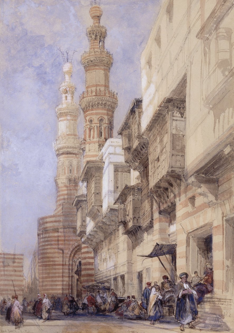 Porten till Metwaley, Kairo, 1838 av David Roberts