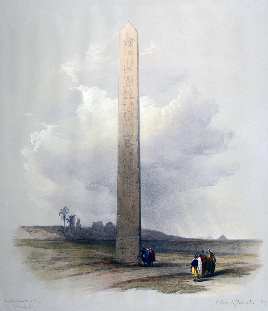 Obelisken i Heliopolis av David Roberts