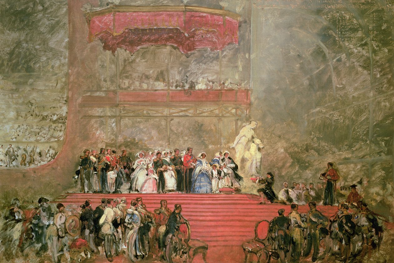 Invigningen av Crystal Palace för den stora utställningen, 1851 av David Roberts