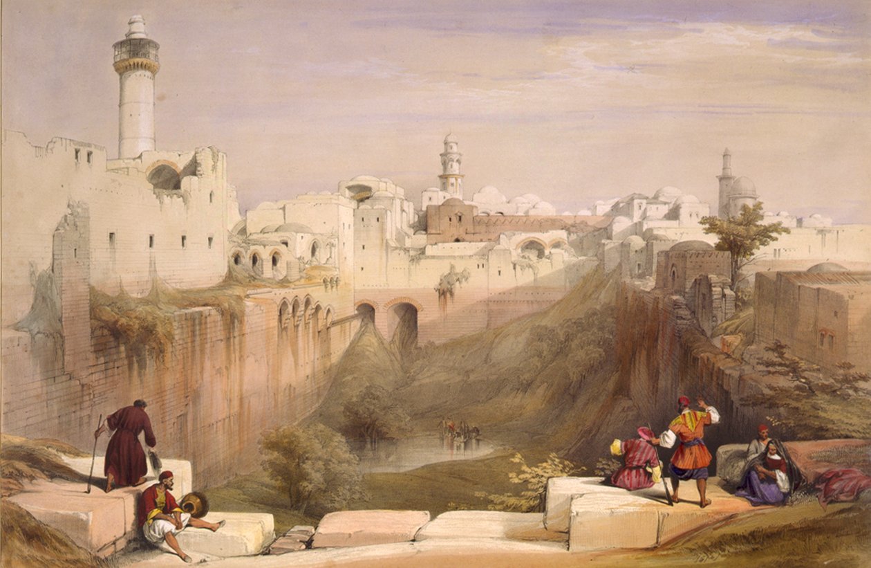 Poolen i Bethesda, Jerusalem av David Roberts