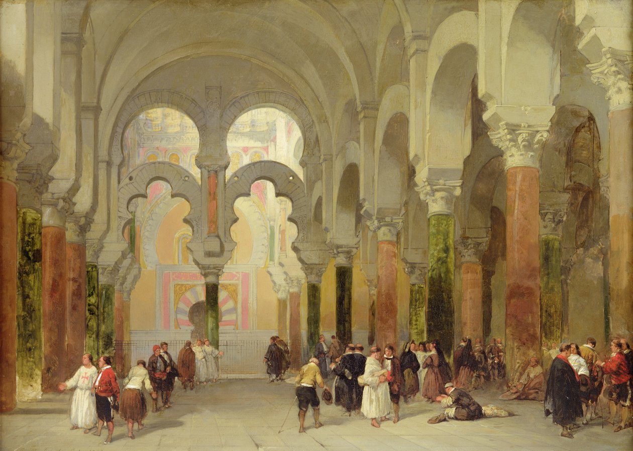 Koranens helgedom, moskén i Cordoba, 1849 av David Roberts