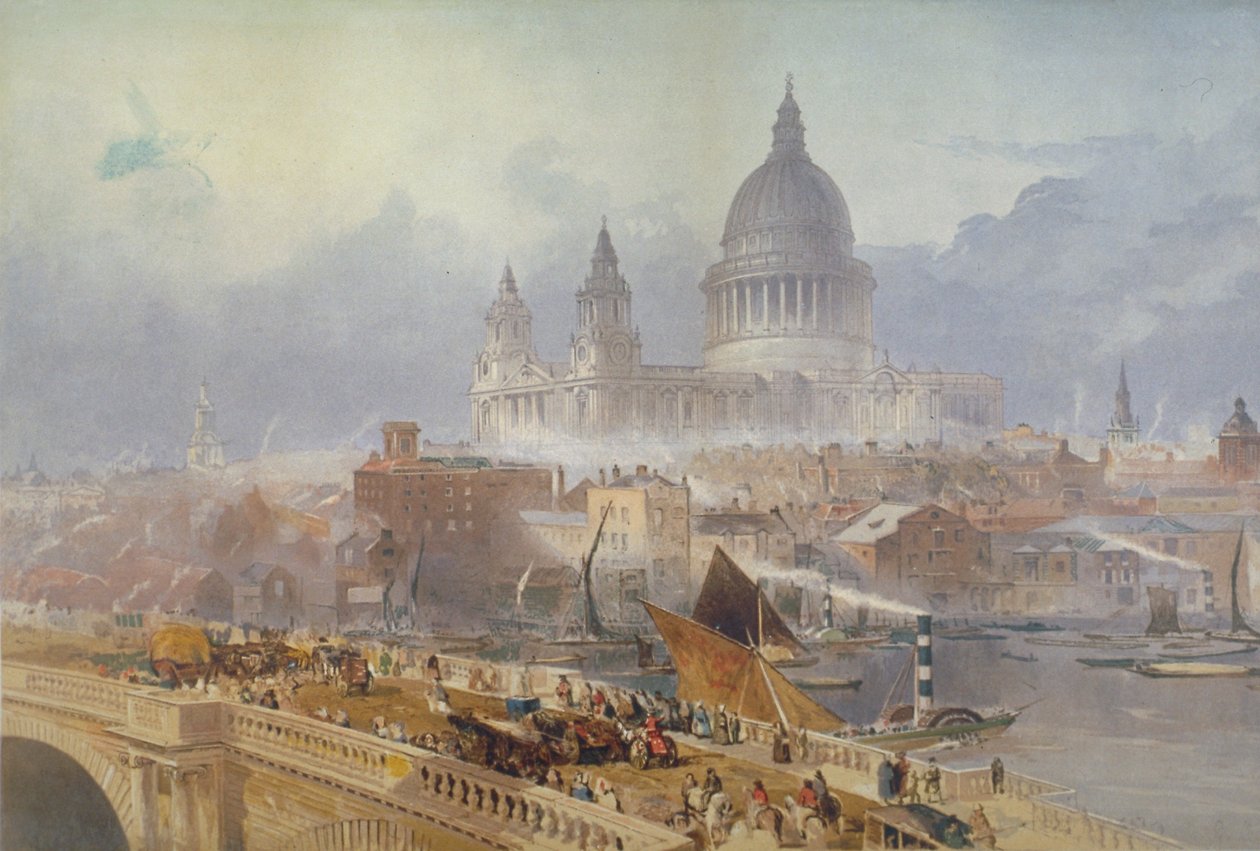 Utsikt över Blackfriars Bridge och St Paul