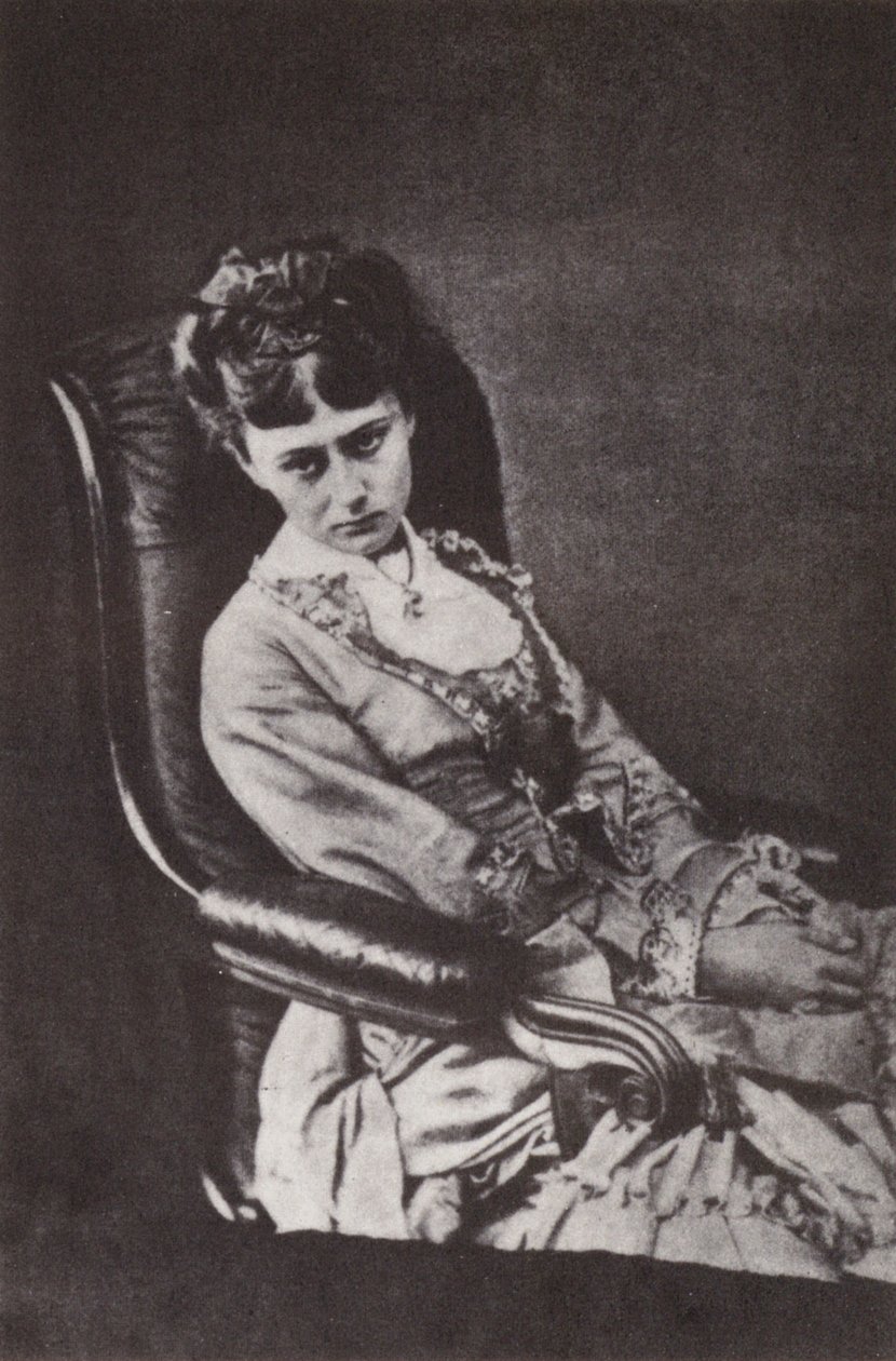 Fotografi av Alice Liddell (svartvitt foto) av David Scott Lieutenant-Colonel (after) Dodgson