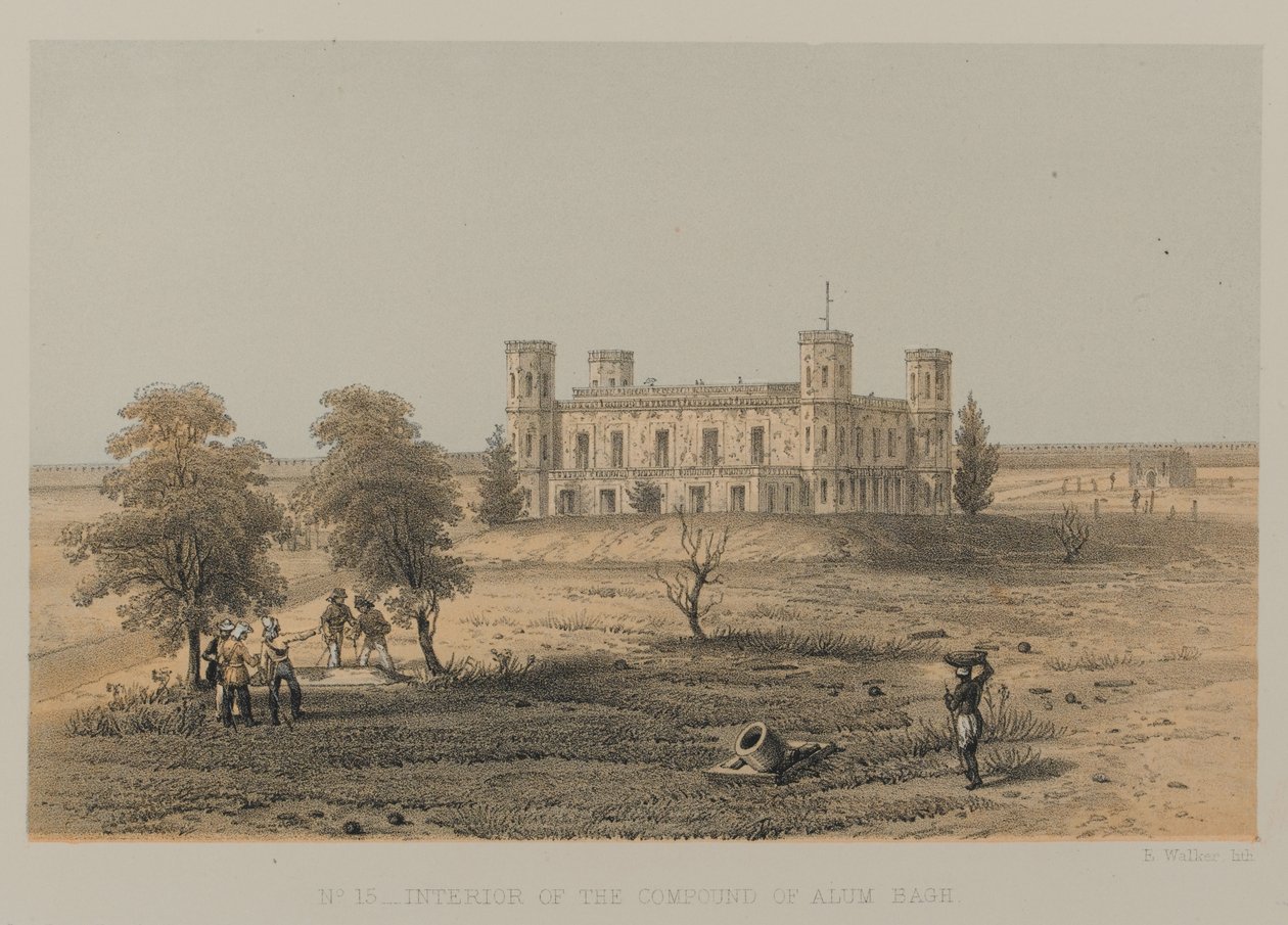 Interiör av föreningen Alambagh, Lucknow av David Scott Lieutenant Colonel (after) Dodgson