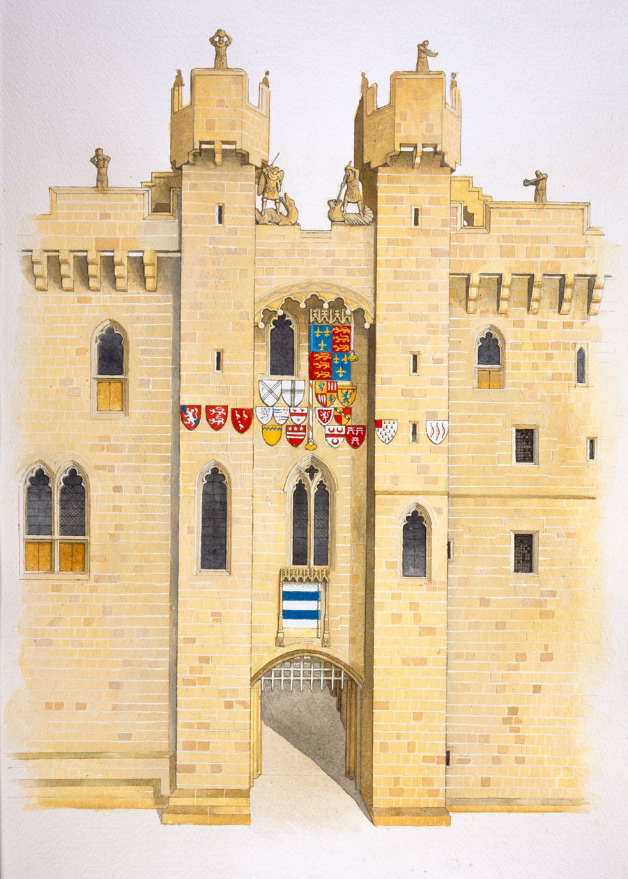 Gatehouse of Hylton Castle, Sunderland, Tyne and Wear, 1400-talet c2005 av David Simon