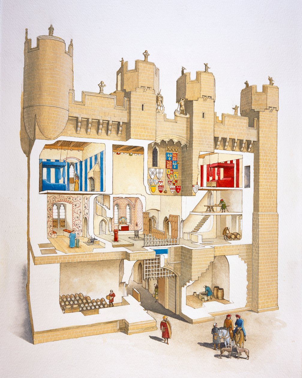 Gatehouse of Hylton Castle, Sunderland, Tyne and Wear, 1400-talet c2005 av David Simon