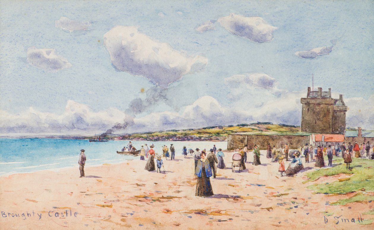 Broughty Castle (akvarell) av David Small