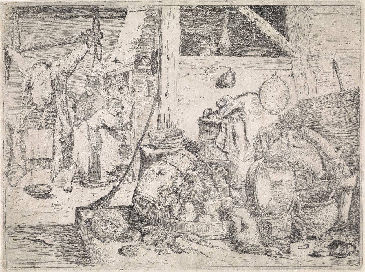 köksinredning av David Teniers (II) (attributed to)