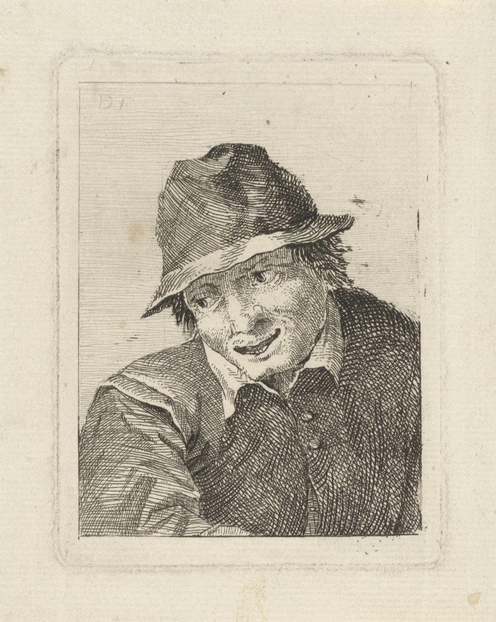 Byst av en man med hatt tittar åt höger av David Teniers (II)