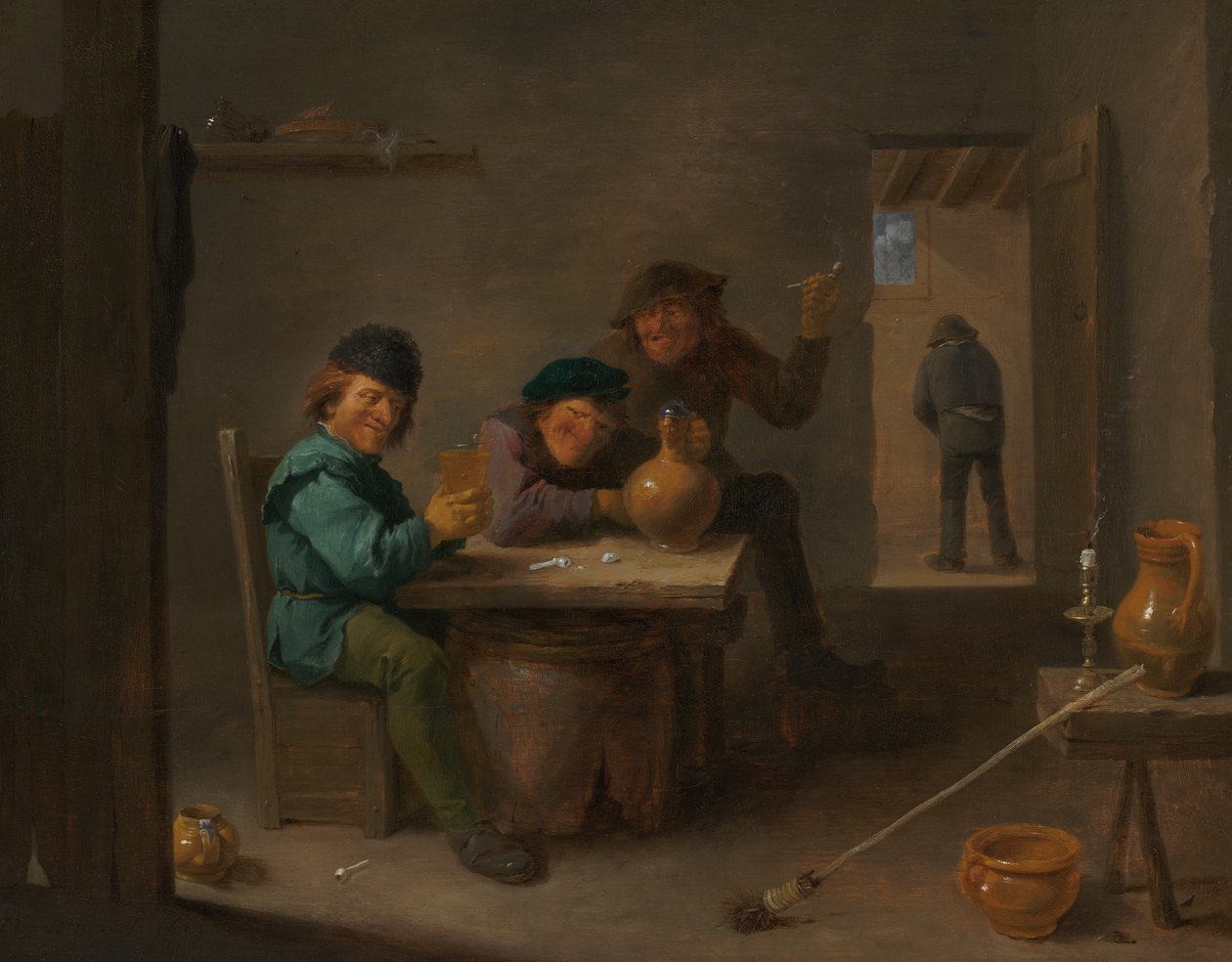 Bönder i en krog, ca. 1633. av David Teniers II