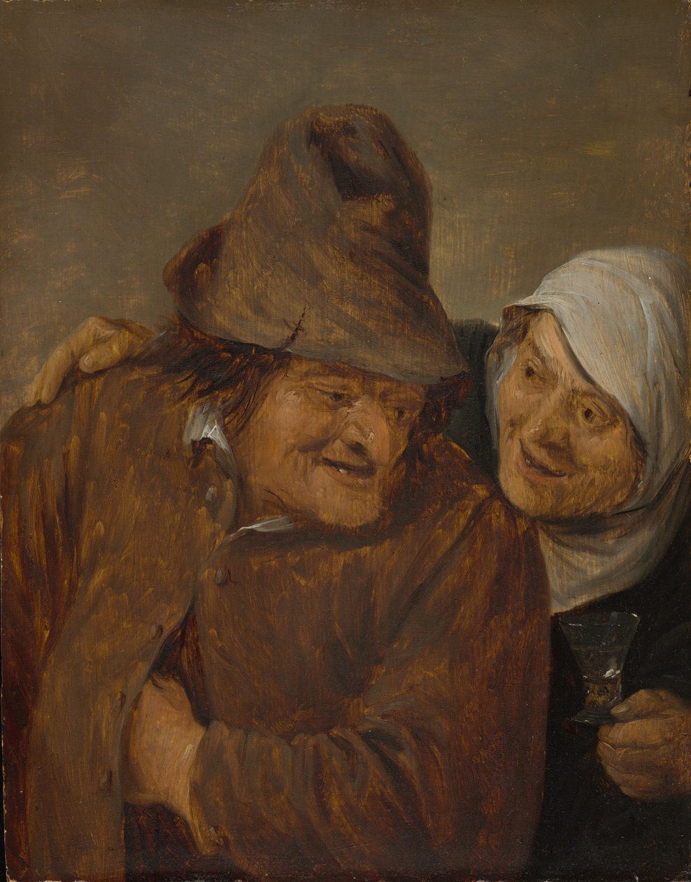 Två bönder med ett glas vin, ca. 1645. av David Teniers II