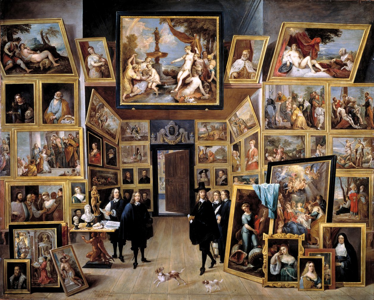 Ärkehertig Leopold Wilhelm i sitt galleri i Bryssel, 1647-1651 av David Teniers the Younger