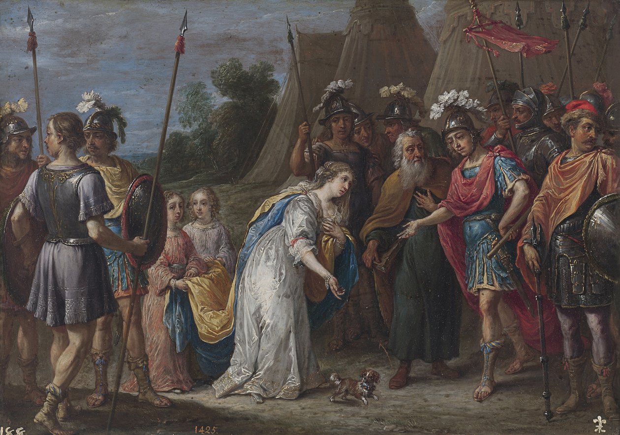 Armida före Godfrey av Bouillon, 16281630 av David Teniers the Younger