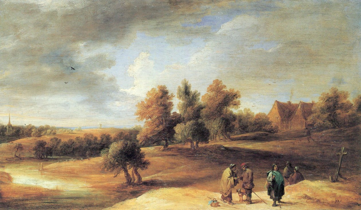 Landskap med zigenare av David Teniers the Younger