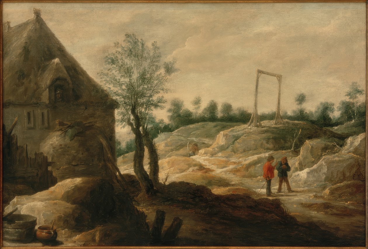 Landskap med en bondgård av David Teniers the Younger