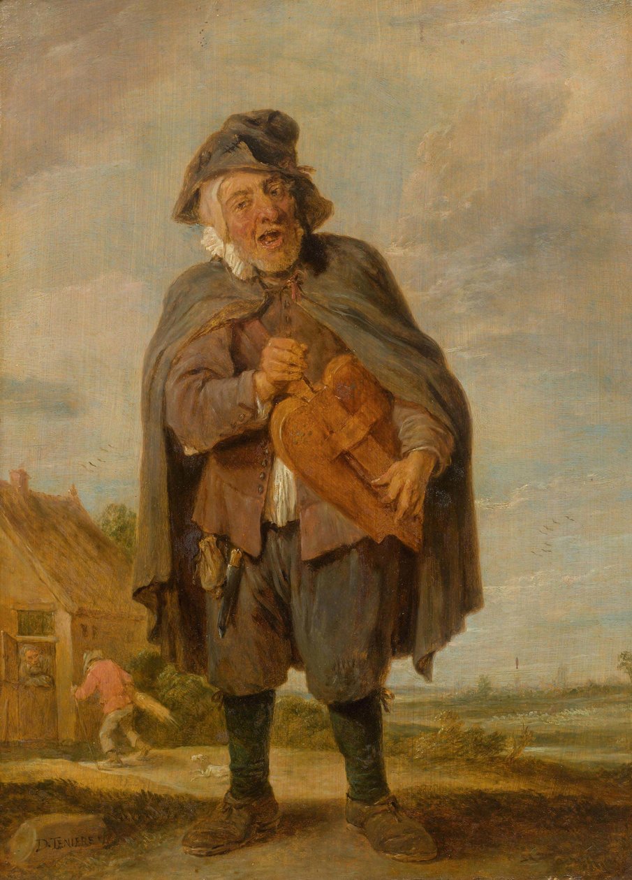 Musikskapande med piporgel av David Teniers the Younger