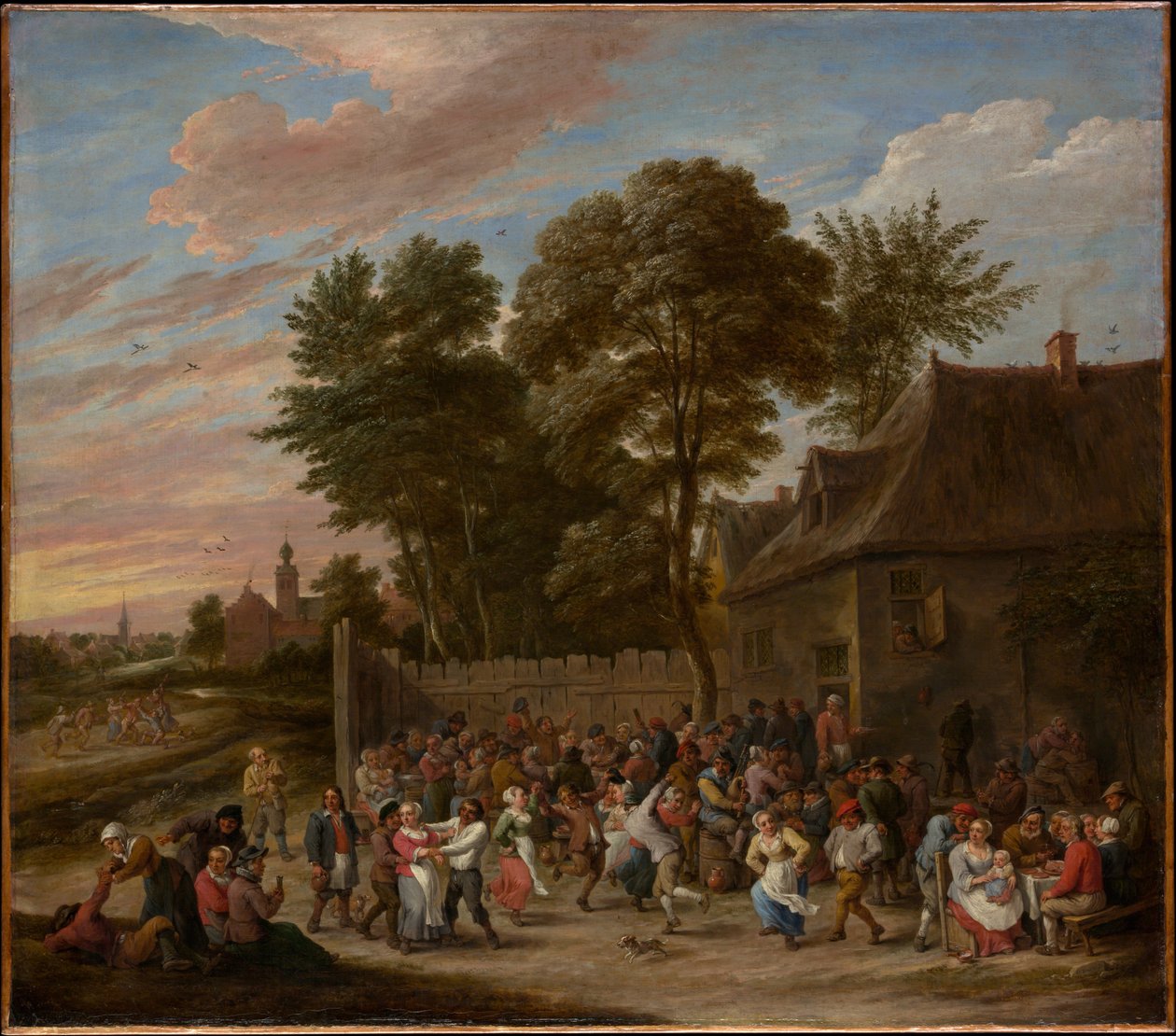 Bönder dansar och festar av David Teniers the Younger