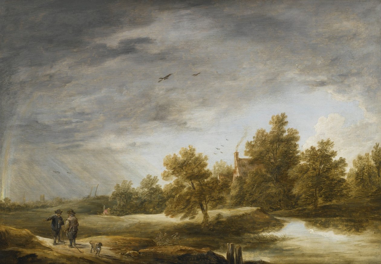Flodlandskap med regnbåge av David Teniers the Younger